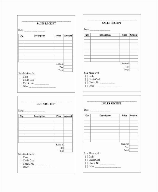 Cash Sale Receipt Template Word Luxury 10 Free Printable Receipts