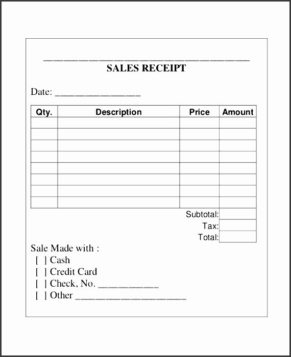 Cash Sale Receipt Template Word Unique 8 Cash Receipt Template for Sales Sampletemplatess