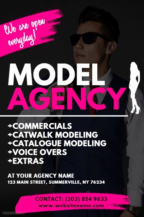 Casting Call Flyer Template Lovely Model Agency Flyer Template