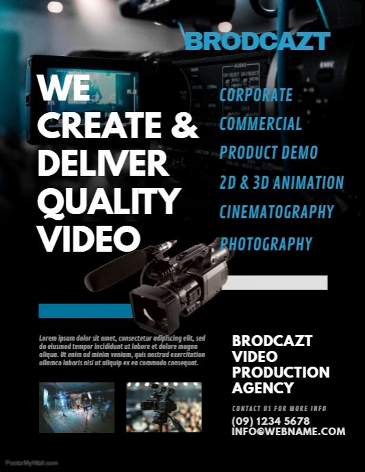 Casting Call Flyer Template Unique Video Production Agency Flyer Template