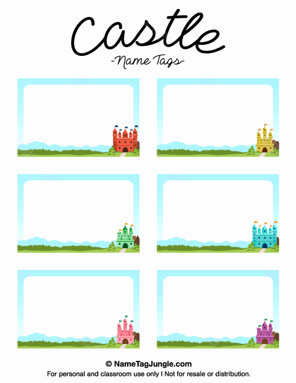 Castle Templates Printable Awesome Free Printable Castle Name Tags the Template Can Also Be