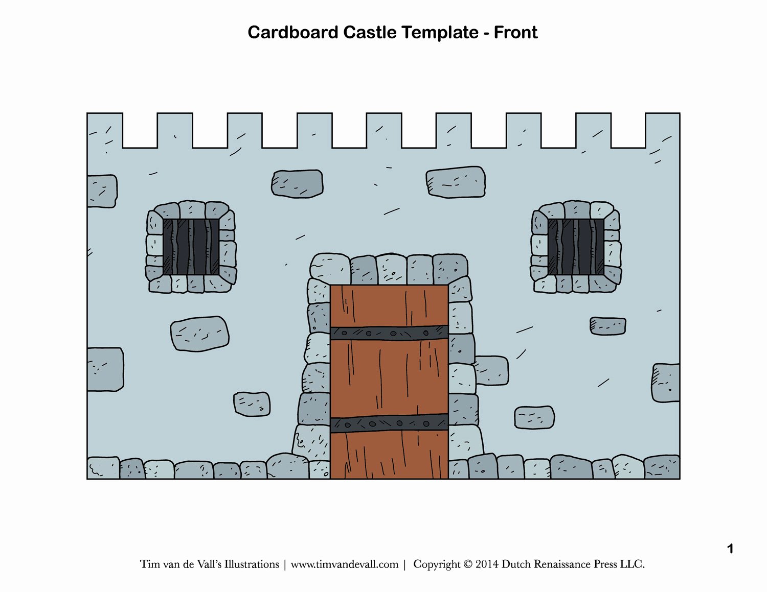 Castle Templates Printable Beautiful Free Diy Cardboard Castle for Kids