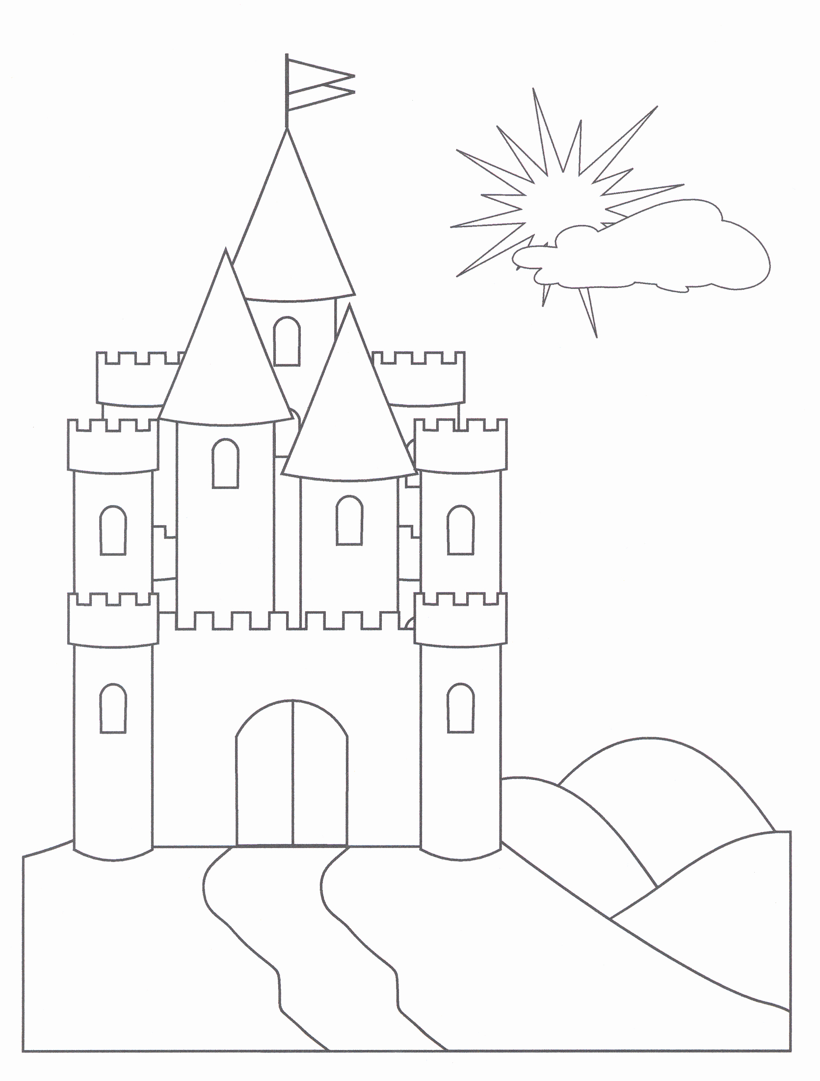 Castle Templates Printable Lovely Free Printable Castle Coloring Pages for Kids