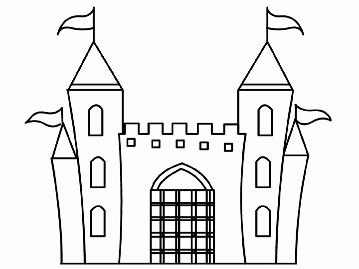 Castle Templates Printable New Cartoon Design Disney Princess Castle Coloring Pages to Kids