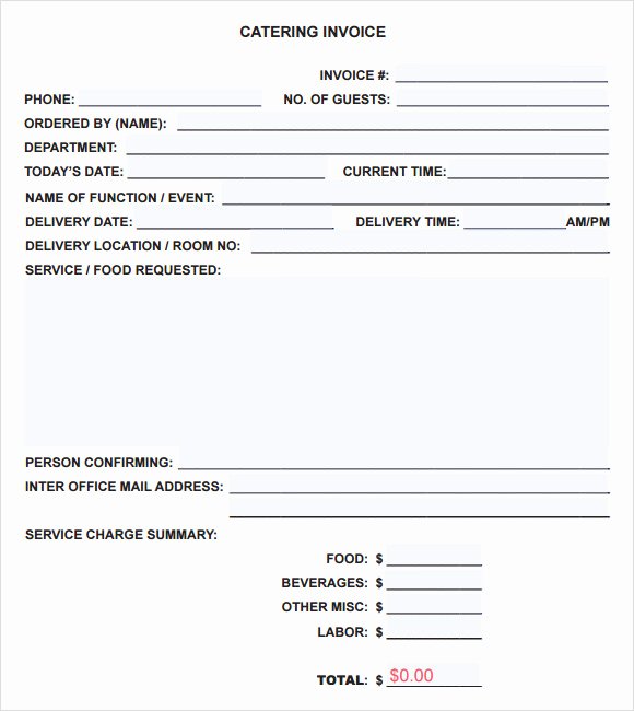 Catering Estimate Template Awesome 11 Catering Invoice Templates – Free Samples Examples