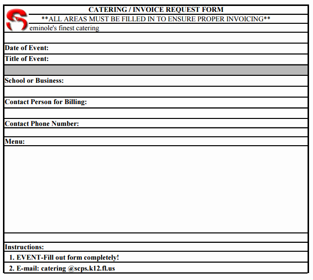 Catering forms Templates Fresh 28 Catering Invoice Templates Free Download Demplates