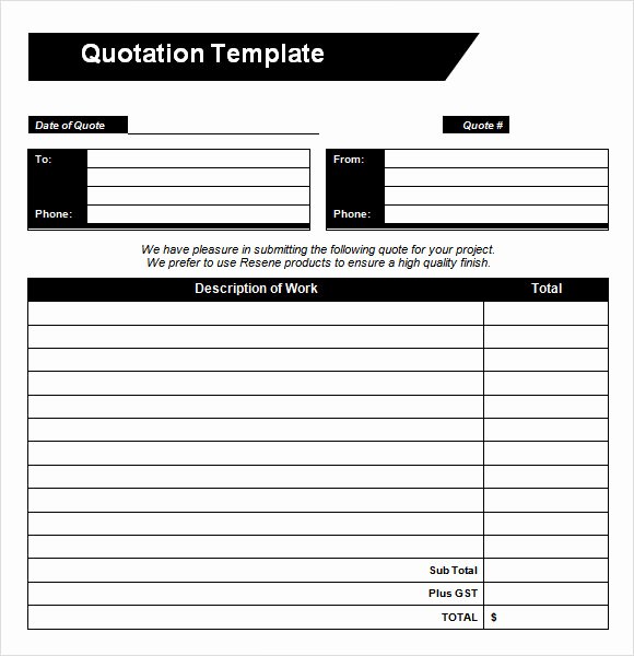 Catering Quote Template Free Lovely Quotation Template 14 Download Free Documents In Pdf