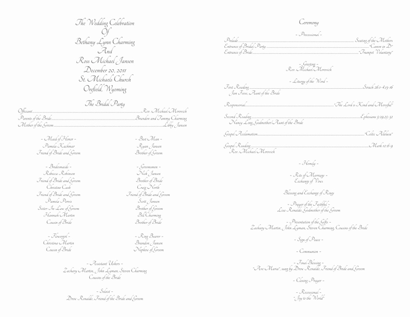 Catholic Wedding Ceremony Program Templates Awesome Wedding Programs Fast – Inexpensive Wedding Programs and
