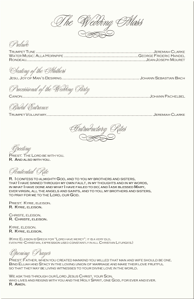 Catholic Wedding Mass Program Template Elegant Catholic Wedding Ceremony Catholic Wedding Traditions