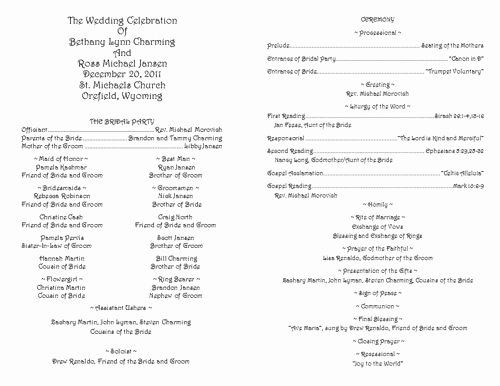 Catholic Wedding Mass Program Template Lovely Pinterest • the World’s Catalog Of Ideas