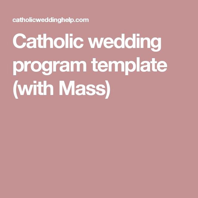 Catholic Wedding Mass Program Template Unique 53 Best Images About Etc On Pinterest