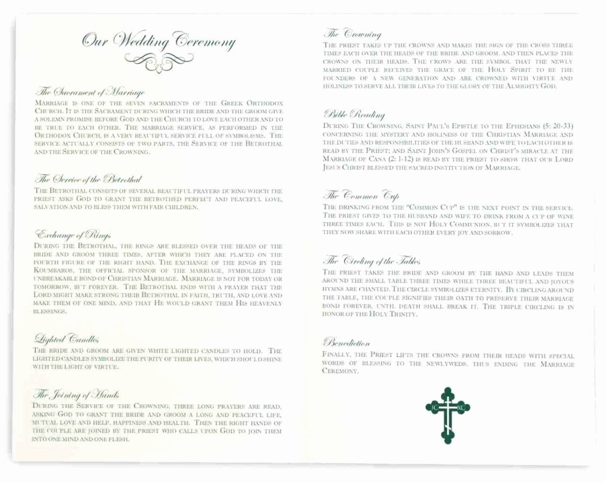 Catholic Wedding Program Template without Mass Beautiful 22 Catholic Wedding Ceremony Program Template with Mass