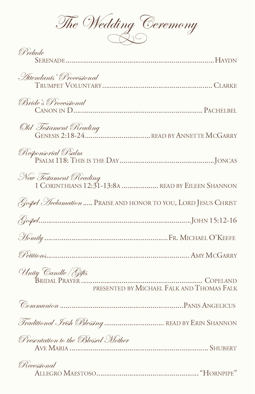 Catholic Wedding Program Template without Mass Elegant Catholic Wedding Program Examples by Jrnwecordia On Deviantart