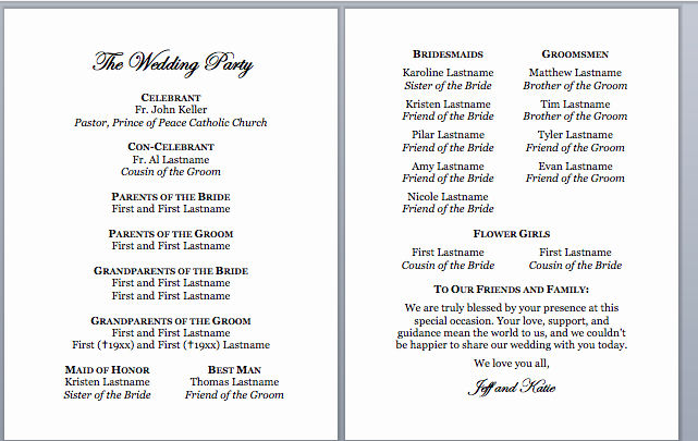 Catholic Wedding Program Template without Mass Luxury Spirals &amp; Spatulas Catholic Wedding Program