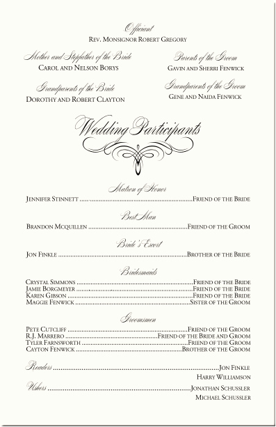 Catholic Wedding Program Template without Mass Unique Flourish Mongram Catholic Mass Wedding Ceremony Catholic