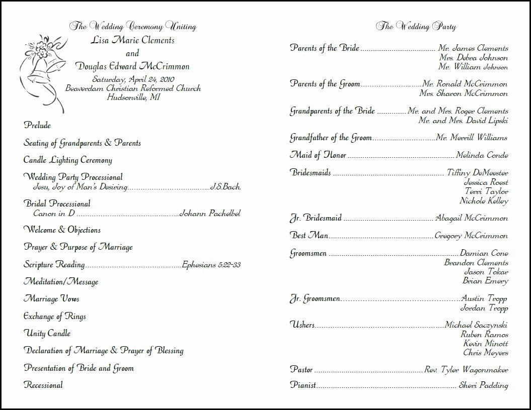 Catholic Wedding Program Templates Free Unique Best S Of Layout Church Programs Printable