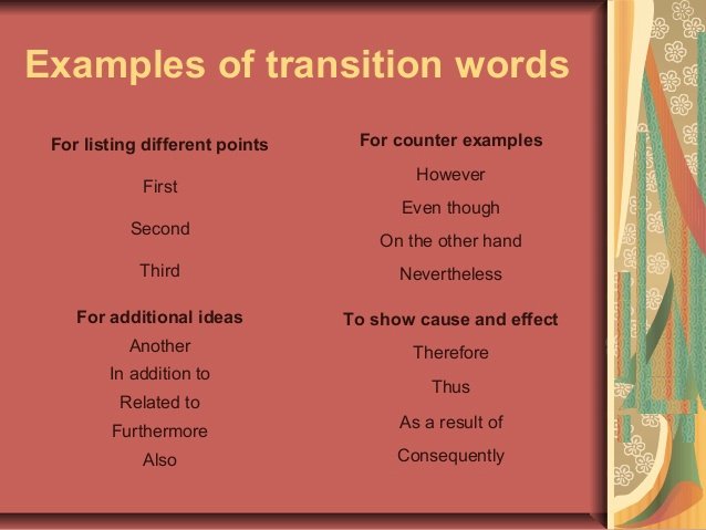 Cause and Effect Transitions Lovely Essay Writing