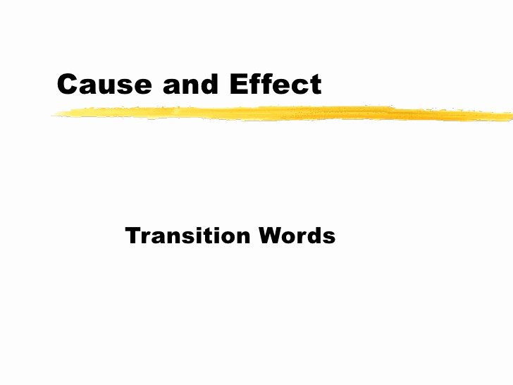 Cause and Effect Transitions Lovely Wimba Class Lesson for Transition Words