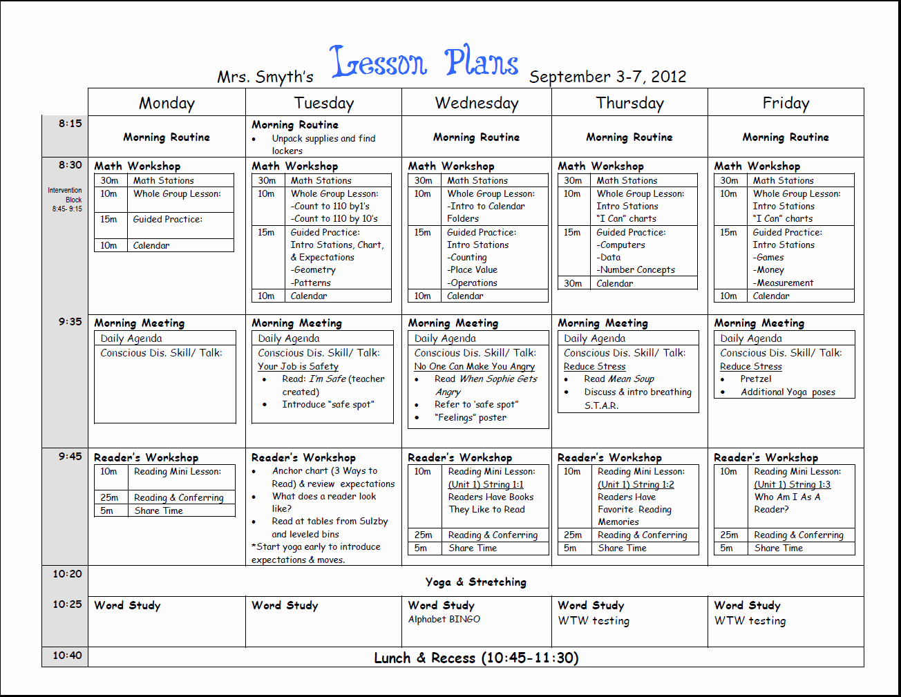 Ccss Lesson Plan Templates New Free Weekly Lesson Plan Template and Teacher Resources