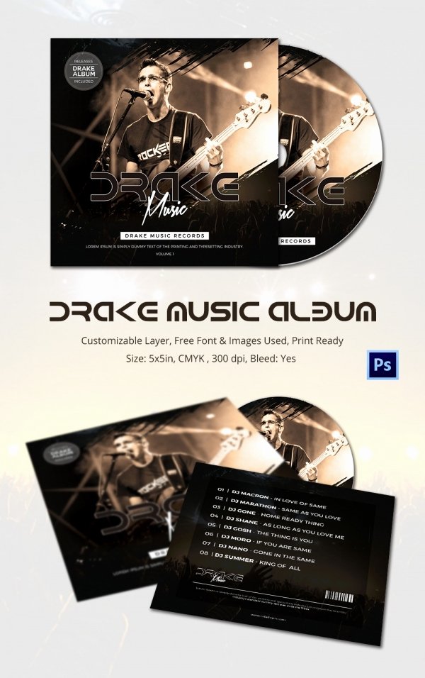 Cd Cover Template Psd Inspirational 51 Album Cover Templates Psd