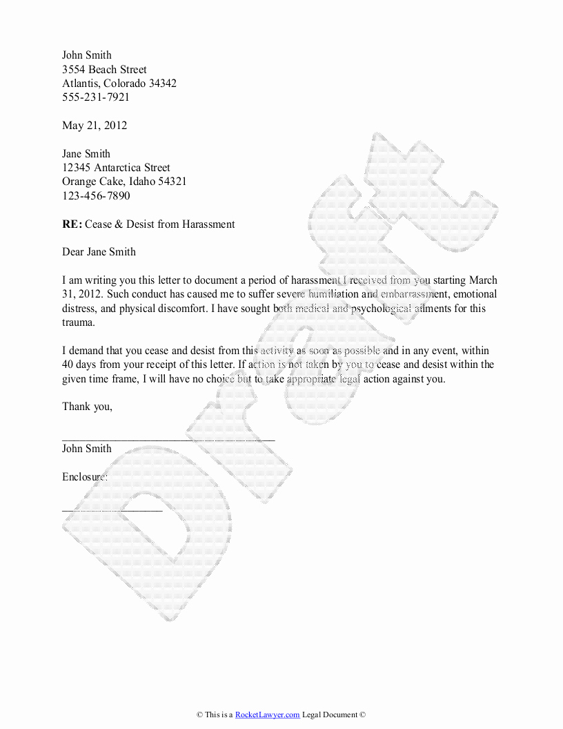 Cease and Desist order Template Beautiful Cease and Desist Letter Template with Sample
