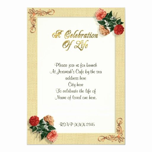 Celebration Of Life Invitation Inspirational Celebration Of Life Invitation Vintage Hibiscus