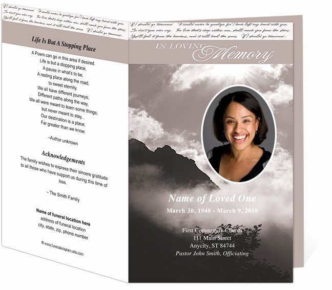 Celebration Of Life Program Template Beautiful 1000 Images About Memorial Programs On Pinterest