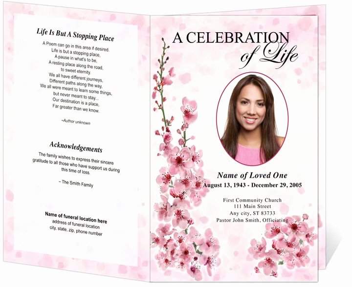 Celebration Of Life Program Template Inspirational Best S Of Black Funeral Obituary Cover Examples