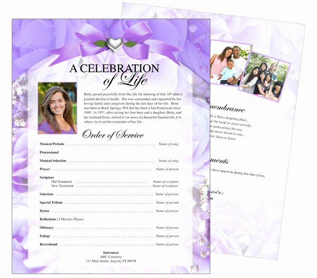 Celebration Of Life Template Free Beautiful 12 Best Cards Funeral Templates &amp; Programs Images On