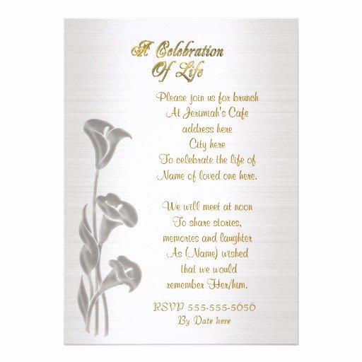 Celebration Of Life Template Free Beautiful Memorial Invitations Celebration Life