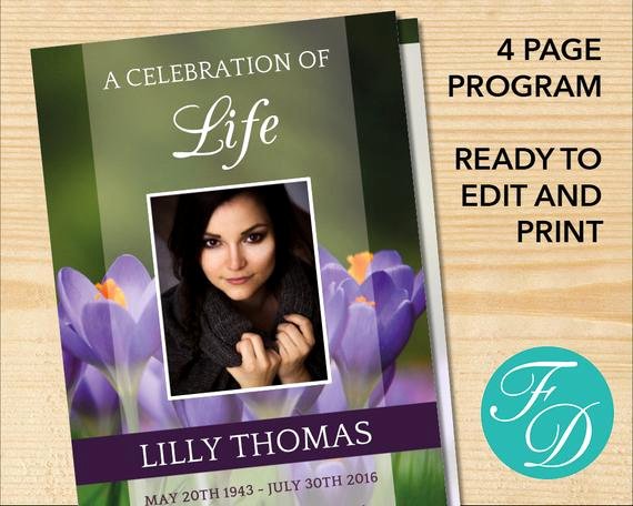 Celebration Of Life Template Free Elegant Celebration Of Life Printable Funeral Program Template