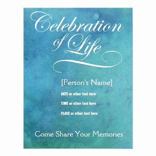 Celebration Of Life Template Free Inspirational 4 000 Memorial Invitations Memorial Announcements