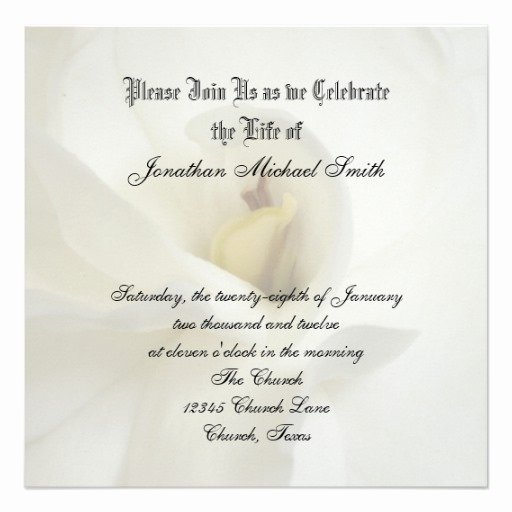 Celebration Of Life Template Free Unique Celebration Of Life Invitation 5 25&quot; Square Invitation