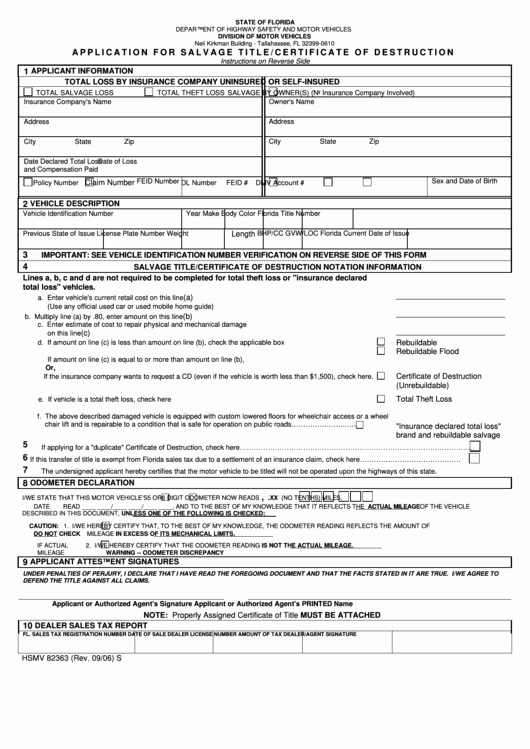Certificate Of Data Destruction Template New top Florida Highway Safety and Motor Vehicles forms and
