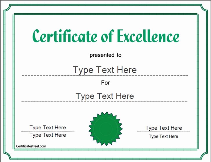 Certificate Of Excellence Template Awesome 40 Best Images About Business Certificates