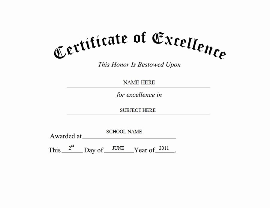 Certificate Of Excellence Template Lovely Geographics Certificates