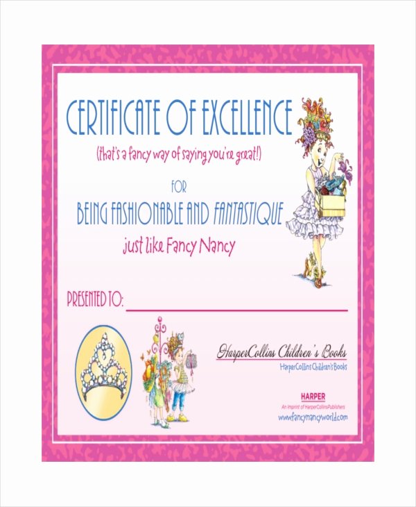Certificate Of Excellence Template Luxury Excellence Certificate Template 22 Word Pdf Psd