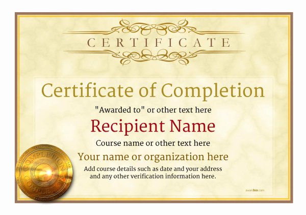 Certificate Of Quality Template Lovely Certificate Pletion Template Free Download