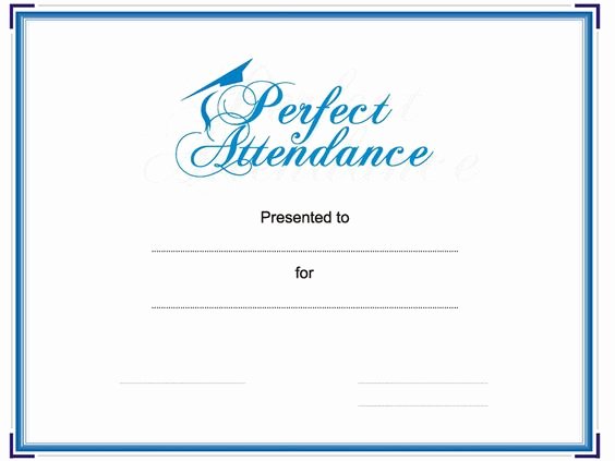 Certificate Of Quality Template Luxury Award Your Student or Employee for Perfect attendance