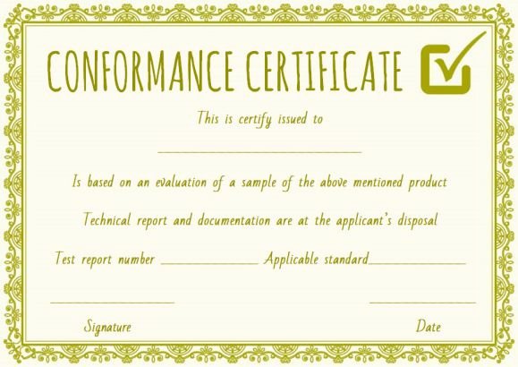 Certificate Of Quality Template Luxury Certificate Of Conformance Template 10 High Quality