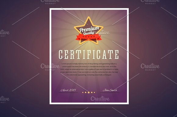 Certificate Of Quality Template Luxury Premium Quality Certificate Flyer Templates Creative