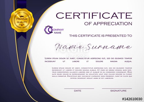 Certificate Of Quality Template Luxury &quot;qualification Certificate Of Appreciation Geometrical