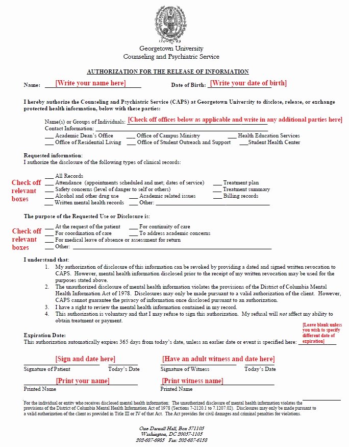 Certification Of Medical Records form Inspirational Instructions for Authorization for Release Of Information