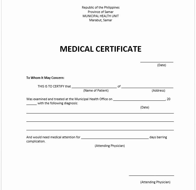 Certification Of Medical Records form Unique 10 Medical Certificate Templates