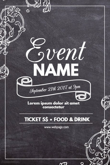 Chalkboard Poster Template Free Lovely Copy Of Chalk event Flyer Template