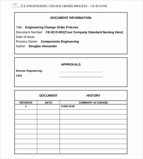 Change order Template Excel Best Of 16 Change order Templates Word Pages