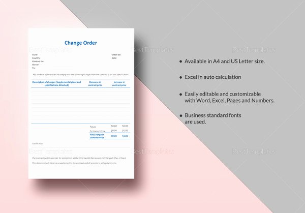 Change order Template Excel Best Of 26 T Shirt order form Templates Pdf Doc