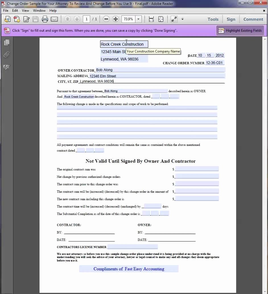 Change order Template Excel Best Of Excel Template