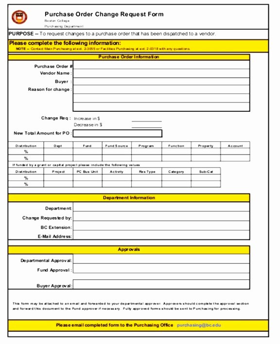 Change order Template Excel Inspirational 7 Bank Change order form Template Taeew