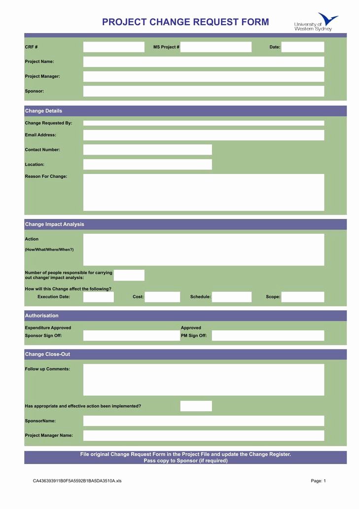 Change order Template Excel Lovely 11 Change order Template Free Download